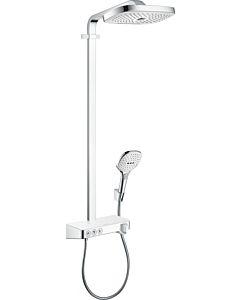 hansgrohe Raindance Select E 300 3jet Showerpipe 27127400, weiß/chrom, mit ShowerTablet