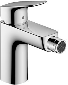hansgrohe Logis 100 Bidet Armatur 71200000 chrom, Höhe 187 mm, Zugstangen Ablaufgarnitur