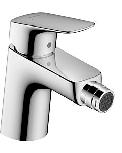 hansgrohe Logis 70 Bidet Armatur 71204000 chrom, Höhe 166 mm, Zugstangen Ablaufgarnitur