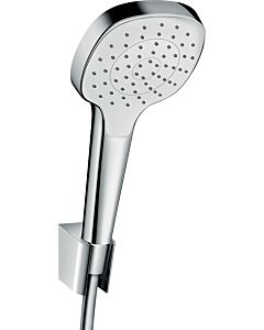 hansgrohe Croma Select E 110 Brausehalterset  28095400 1jet EcoSmart m.Brauseschlauch 1250 mm, weiß/chrom