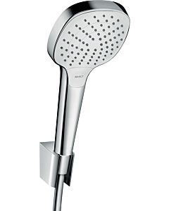 Ensemble de support de douche Hansgrohe Croma Select E 110 Vario EcoSmart 28093400 avec flexible de douche, 1600 mm, blanc/chrome