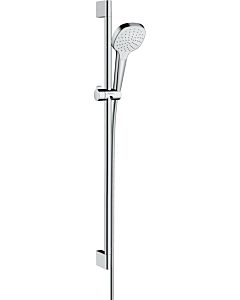 hansgrohe Croma Select E 1jet Brauseset 26594400 weiss-chrom, 90 cm Brausestange Unica Croma