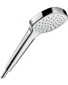 hansgrohe Croma Select E 1jet Handbrause 26816400 weiss chrom, EcoSmart 7 l, DN15, Brausekopf Ø110mm