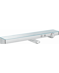 hansgrohe ShowerTablet Select 700 13183000 Aufputz Thermostat, für 2 Verbraucher, Glasablage
