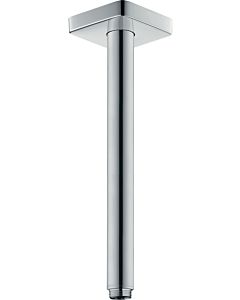 hansgrohe Deckenanschluss E 300mm 27388000 chrom, Rosette eckig, DN 15, G 1/2