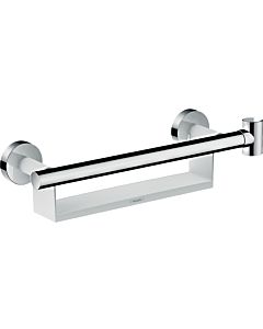hansgrohe Comfort 26328400 blanc / chromé , avec tablette et support de douche