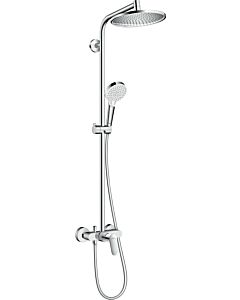hansgrohe Crometta S 240 Showerpipe 27269000 chrom, 1jet, Ø 24 cm, mit Einhebelmischer