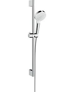 hansgrohe Crometta Vario shower set 26555400 white chrome, green 6 l / min, 65 cm rod