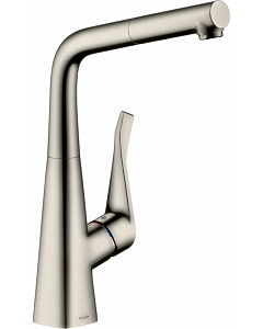 hansgrohe Metris M7114-H320 Küchenarmatur 73812800 Edelstahl-Optik, mit sBox, mit Ausziehbrause