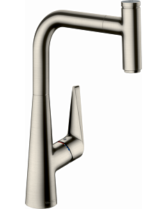 hansgrohe Talis Select S300 Küchenarmatur 72821800 Edelstahl-Optik, schwenkbar, herausziehb. Auslauf