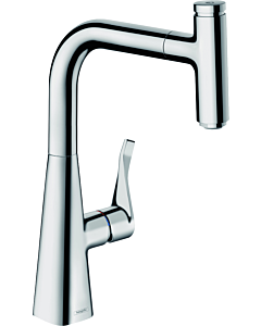 hansgrohe Metris Select 240 Küchenarmatur 14857000 chrom, schwenkbar, herausziehbarer Auslauf