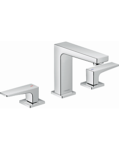 hansgrohe Metropol 110 Waschtischarmatur 32514000 chrom, 3 Loch Waschtischarmatur, Zungengriff