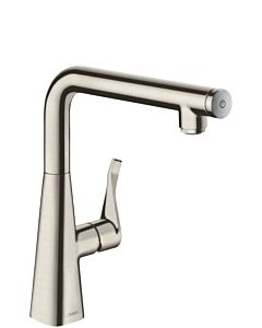hansgrohe Metris Select 260 Küchenarmatur 14847800 Edelstahl-Optik, schwenkbarer Auslauf