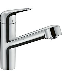 hansgrohe Focus M42 Küchenarmatur 150 71814000 mit Ausziehauslauf, chrom, 1 jet