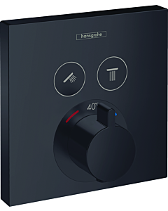 hansgrohe ShowerSelect trim kit 15763670 concealed thermostat, for 2 Verbraucher , matt black