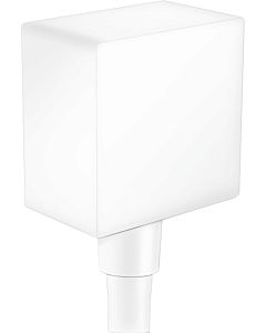 hansgrohe Raccord de tuyau FixFit 26455700 DN 15, avec clapet anti-retour et cornière en plastique, blanc mat