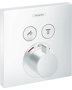 hansgrohe ShowerSelect Fertigmontageset 15763700 UP-Thermostat, für 2 Verbraucher, mattweiß