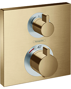 hansgrohe Ecostat Square Fertigmontageset 15714140 Thermostat, 2 Verbraucher, Unterputz, brushed bronze