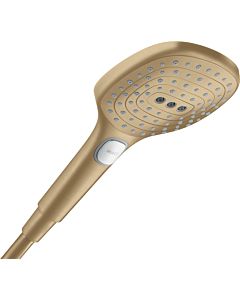 hansgrohe Raindance Select E Duschkopf 28728140 Brausekopfgröße 120mm, 3jet, EcoSmart, 8 l/min, brushed bronze
