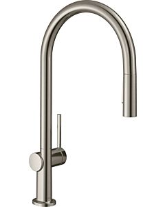 hansgrohe Talis M54 Spültischarmatur 72842800 mit Ausziehbrause, 2jet, Edelstahl Finish