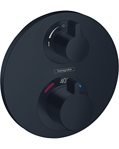 hansgrohe Ecostat S set de montage final 15758670 thermostat encastré, pour 2 Verbraucher , noir mat