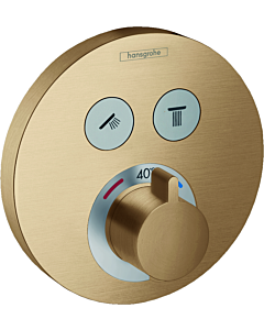 hansgrohe ShowerSelect trim set 15743140 concealed thermostat, 2 Verbraucher , brushed bronze