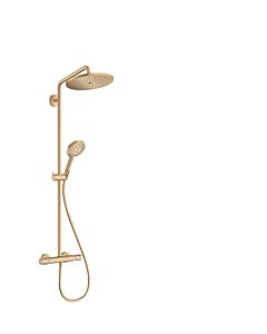 hansgrohe Croma Select S Showerpipe   26891140 mit Thermostat und Handbrause, brushed bronze