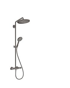 hansgrohe Croma Select S Showerpipe 26890340 avec thermostat et douchette, chrome noir brossé