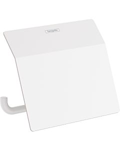 hansgrohe AddStoris Papierrollenhalter 41753700 avec couvercle, montage mural, métal, blanc mat