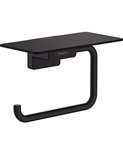 hansgrohe AddStoris Papierrollenhalter 41772670 mit Ablage, Wandmontage, Metall, mattschwarz