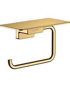 hansgrohe AddStoris Papierrollenhalter 41772990 mit Ablage, Wandmontage, Metall, polished gold optic