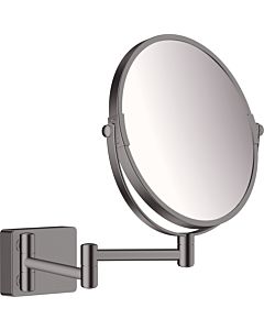 hansgrohe AddStoris shaving mirror 41791340, 1x and 3x magnification, wall-mounted, brushed black chrome