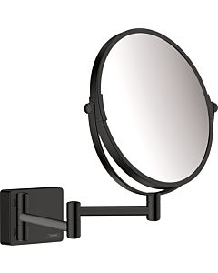 hansgrohe AddStoris shaving mirror 41791670, 1x and 3x magnification, wall-mounted, matte black