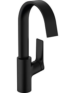 hansgrohe Vivenis 210 Waschtischarmatur 75030670  mit Schwenkauslauf und Zugstangen-Ablaufgarnitur, mattschwarz