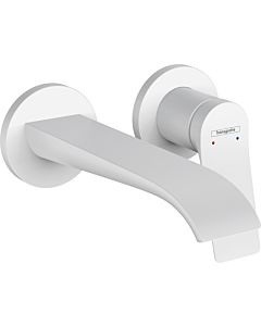 hansgrohe Vivenis 75050700 caché mitigeur lavabo , pour montage mural, avec prise 19,5 cm, blanc mat