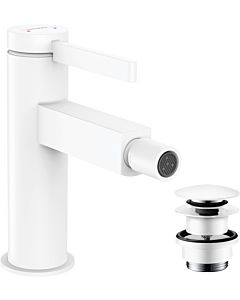 hansgrohe bidet Finoris 76200700 avec bouton-poussoir garniture de vidange , blanc mat