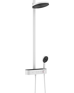 hansgrohe Pulsify S Showerpipe 24240700 with shower thermostat Shower Tablet Select 400, matt white