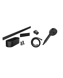 hansgrohe WallStoris hand shower set 24291670 3jet Activation EcoSmart, with shower bar, accessories set, matt black