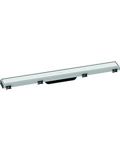 hansgrohe RainDrain Match caniveau de douche 56037700 70cm, set de finition, avec Rahmen réglable en hauteur, blanc mat