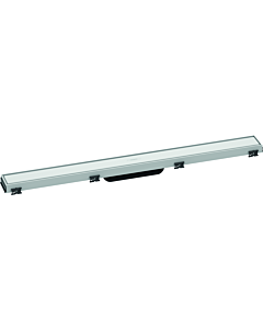 hansgrohe RainDrain Match caniveau de douche 56038700 80cm, set de finition, avec Rahmen réglable en hauteur, blanc mat