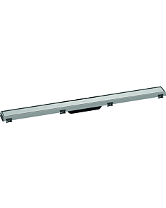 hansgrohe RainDrain Match caniveau de douche 56040800 90cm, set de finition, avec Rahmen réglable en hauteur, acier inoxydable brossé