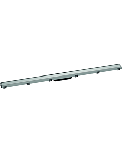hansgrohe RainDrain Match caniveau de douche 56042800 120cm, set de finition, avec Rahmen réglable en hauteur, acier inoxydable brossé