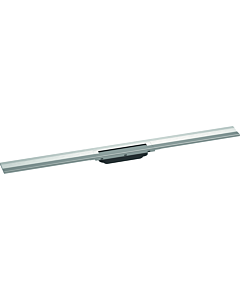 hansgrohe RainDrain Flex Duschrinne 56053800 100cm, Fertigset, kürzbar, zur Wandmontage, Edelstahl optic