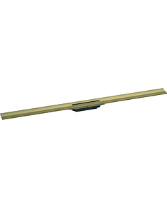 hansgrohe RainDrain Flex caniveau de douche 56054140 120cm, kit de finition, peut être raccourci, pour montage mural, bronze brossé