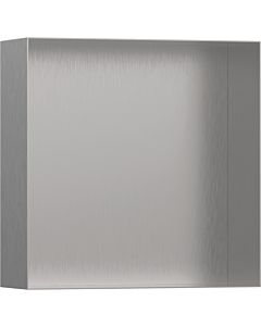 hansgrohe XtraStoris Wandnische 56073800 30x30x10cm, mit offenem Rahmen, Edelstahl Optic