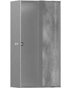 hansgrohe XtraStoris Wandnische 56082800 30x15x10cm, mit befliesbarer Tür, Edelstahl Optic