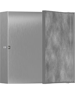 hansgrohe XtraStoris Wandnische 56085800 30x30x10cm, mit befliesbarer Tür, Edelstahl Optic