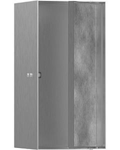 hansgrohe XtraStoris Wandnische 56088800 30x15x14cm, mit befliesbarer Tür, Edelstahl Optic