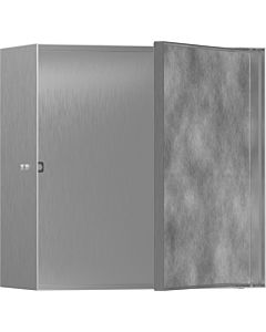 hansgrohe XtraStoris Wandnische 56091800 30x30x14cm, mit befliesbarer Tür, Edelstahl Optic