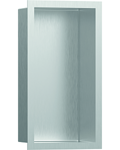 hansgrohe XtraStoris Wandnische 56094800 30x15x10cm, mit Designrahmen, Edelstahl gebürstet, Edelstahl optic